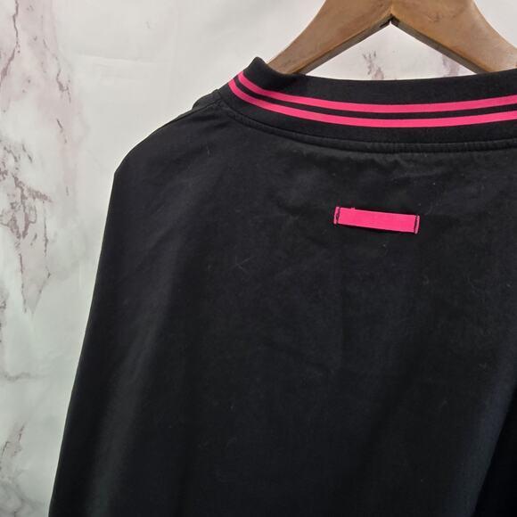 T Mobile Jacket Size 4X Black Pink Bomber Full Zip Varsity Employee Merch - Picture 6 of 10